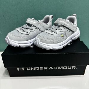 New Under Armour GINF Assert 10 AC Toddler 7K Girls' shoes in Halo Grey/Pink
